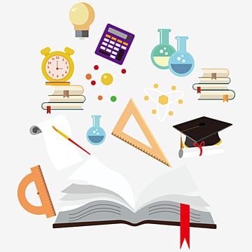 education related clip art like a graduation cap and books
