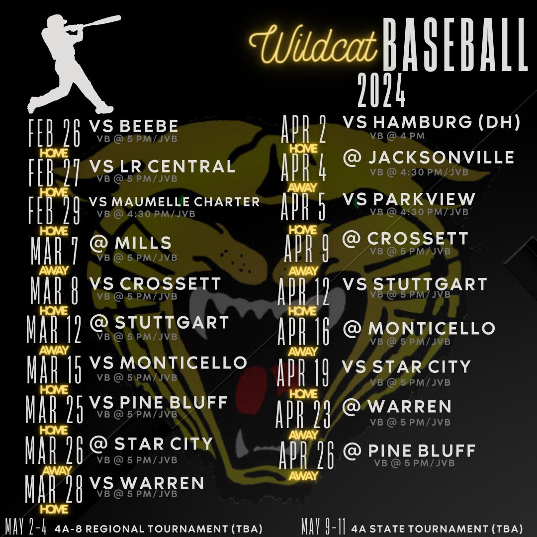 WC 2024 Baseball Schedule