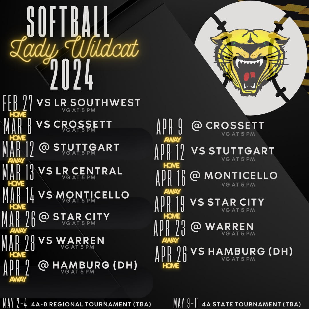 WC 2024 Softball Schedule