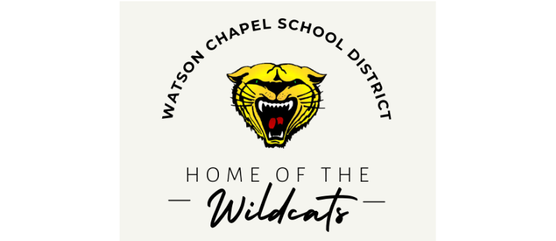 Logo reading Watson Chapel School District Home of the Wildcats