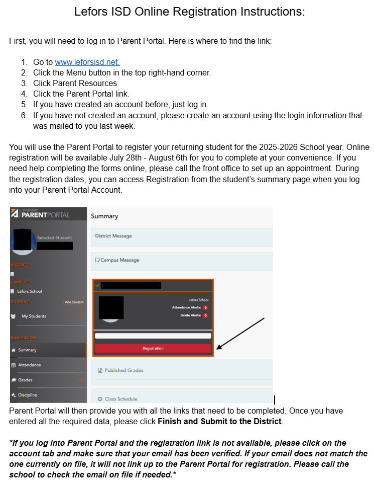 Online Registration Directions