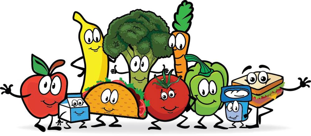 Various food characters 