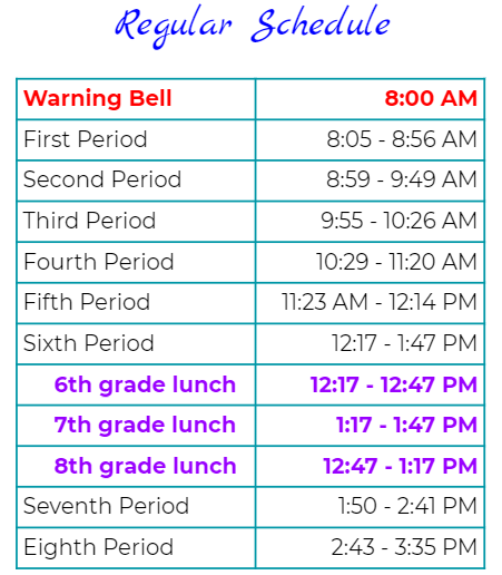 Schedule