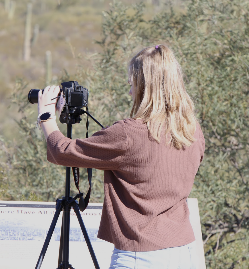 CTE student practicing video