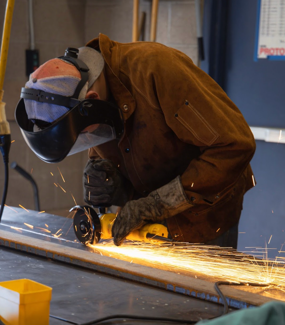 CTE student welding