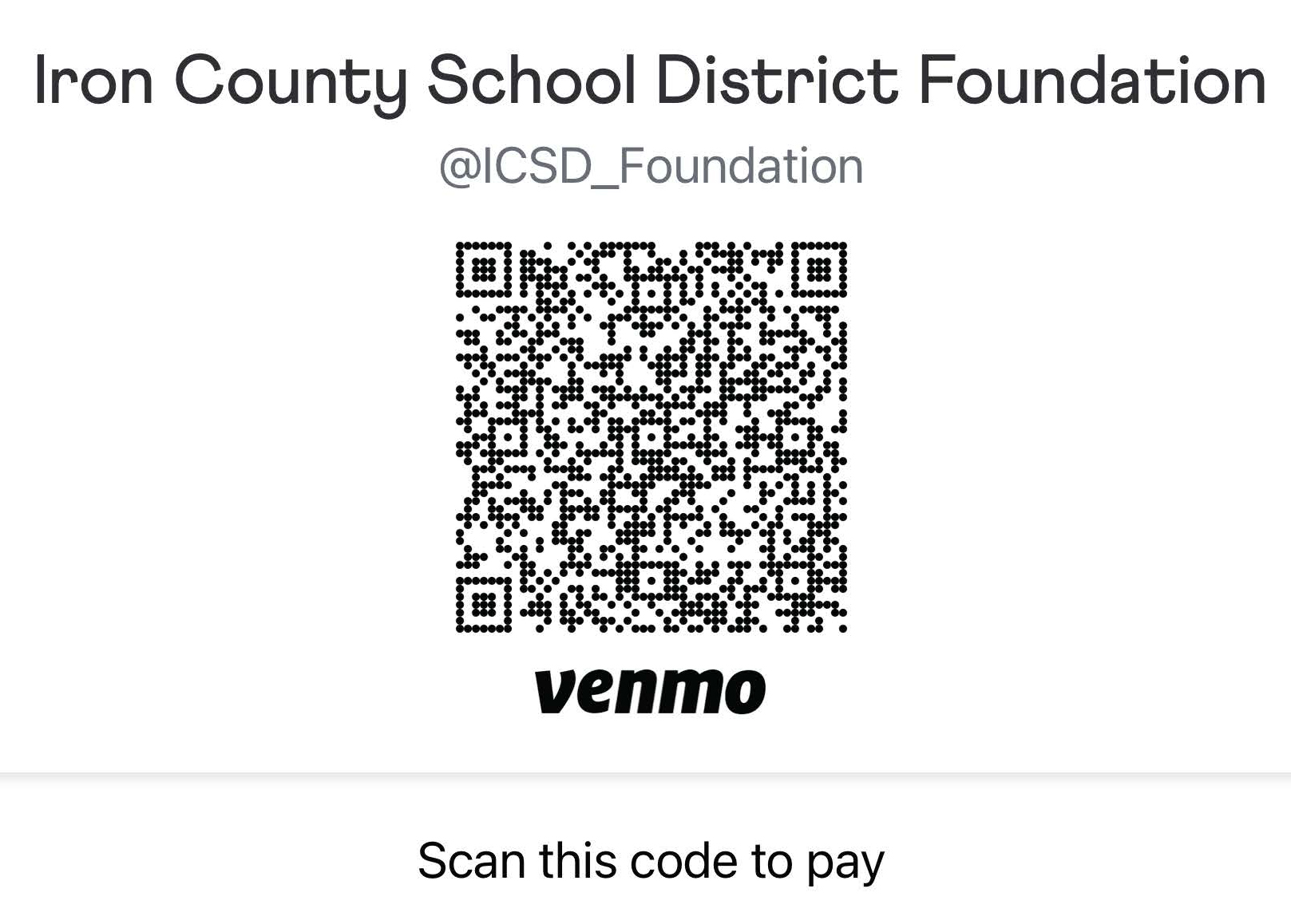 Scan code for Venmo