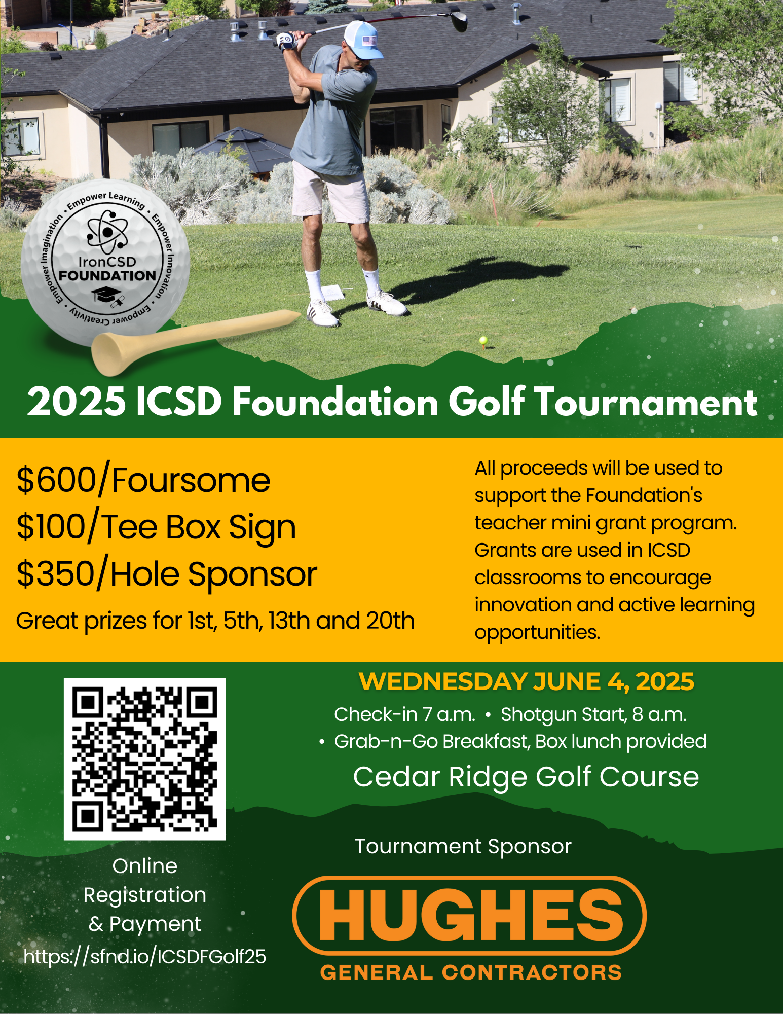 Flyer for golf tournament