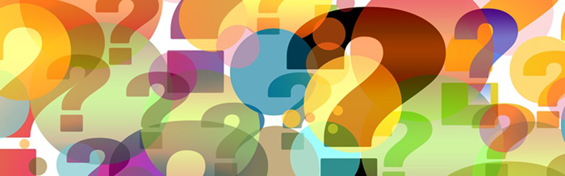 Colorful question marks background
