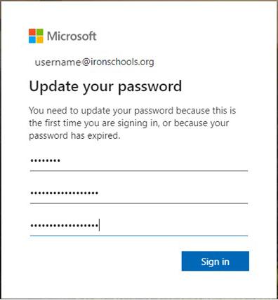 Update your password