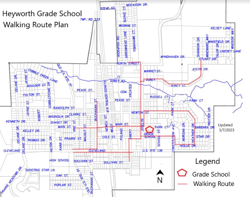 Grade School Walking Route