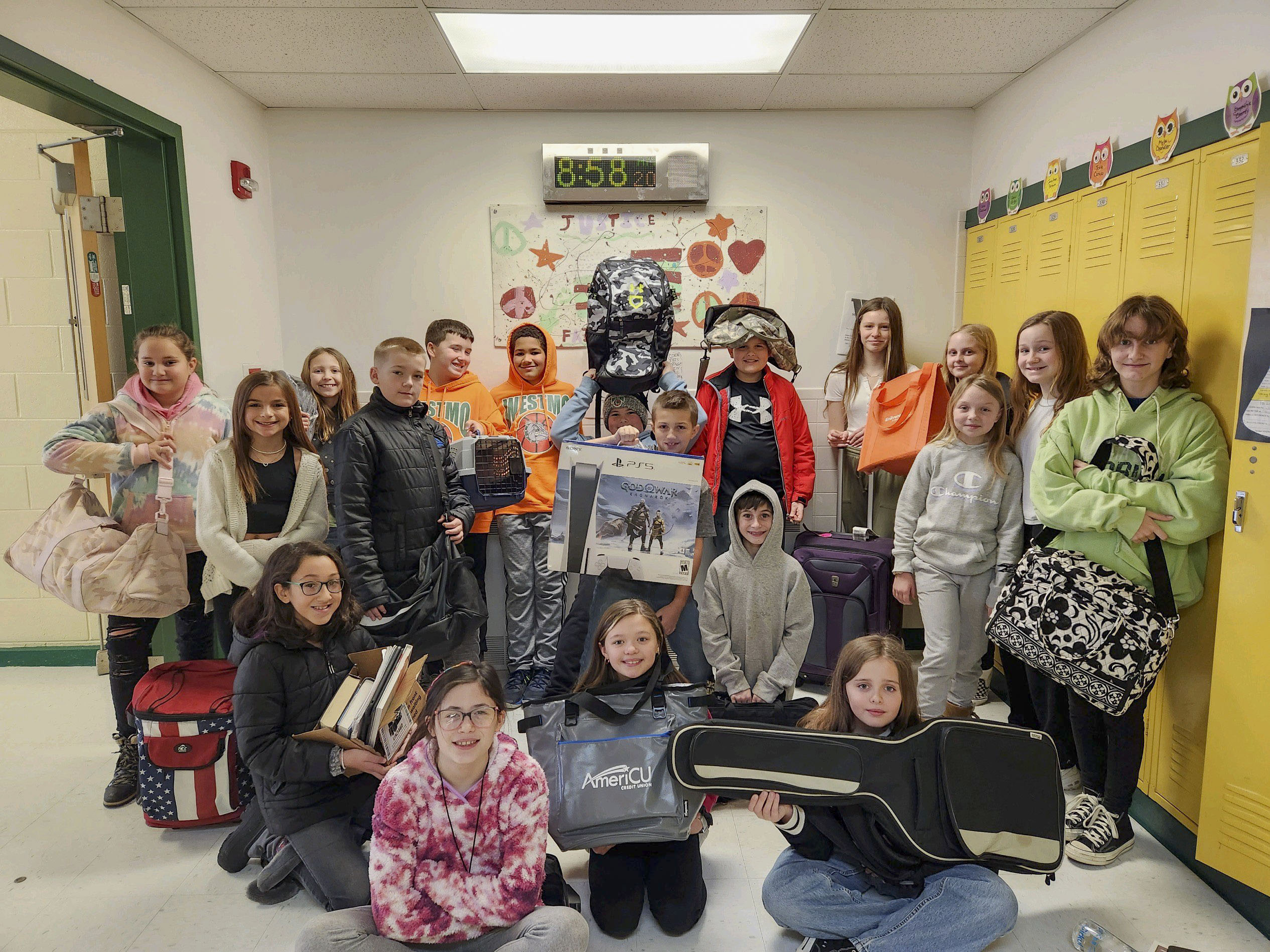 Upper Elementary Students Participate in "Anything But a Backpack Day"
