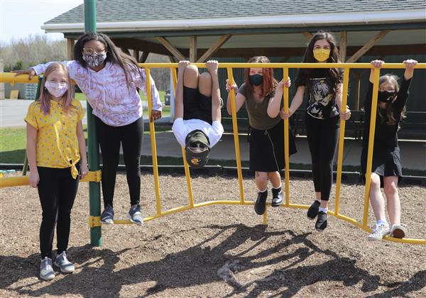 Upper Elementary Students Enjoy New Playground Equipment