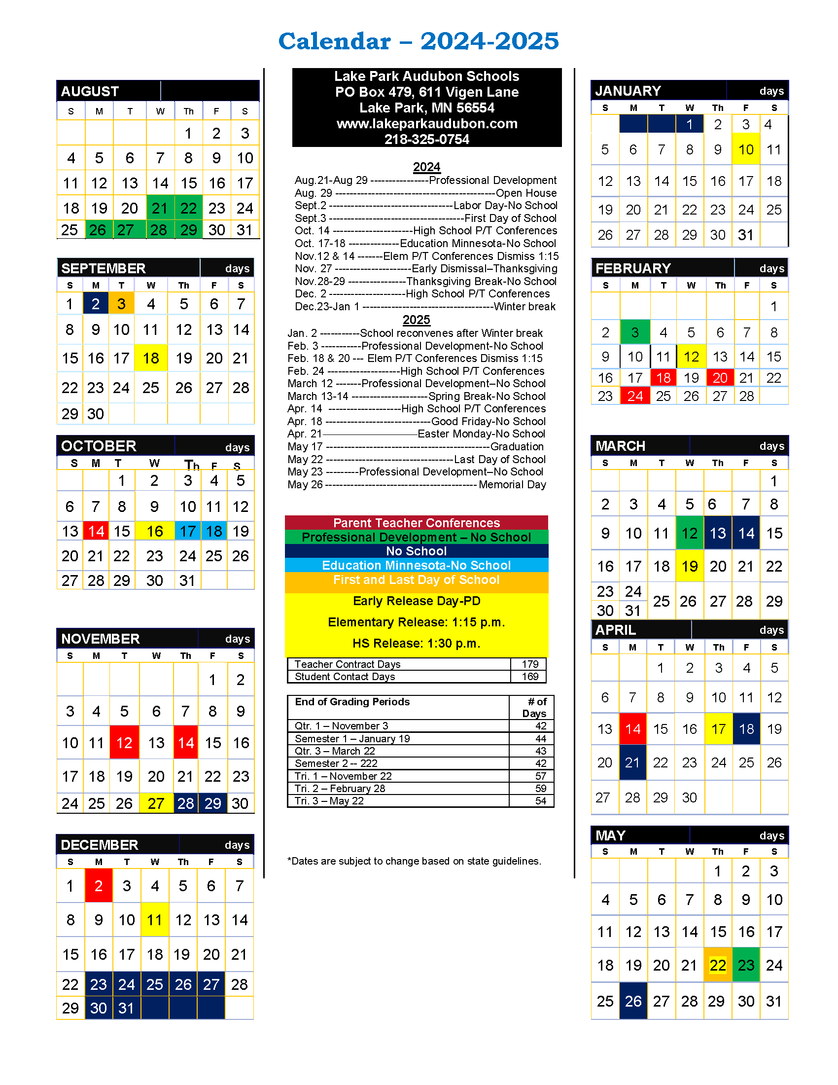 District Calendar 