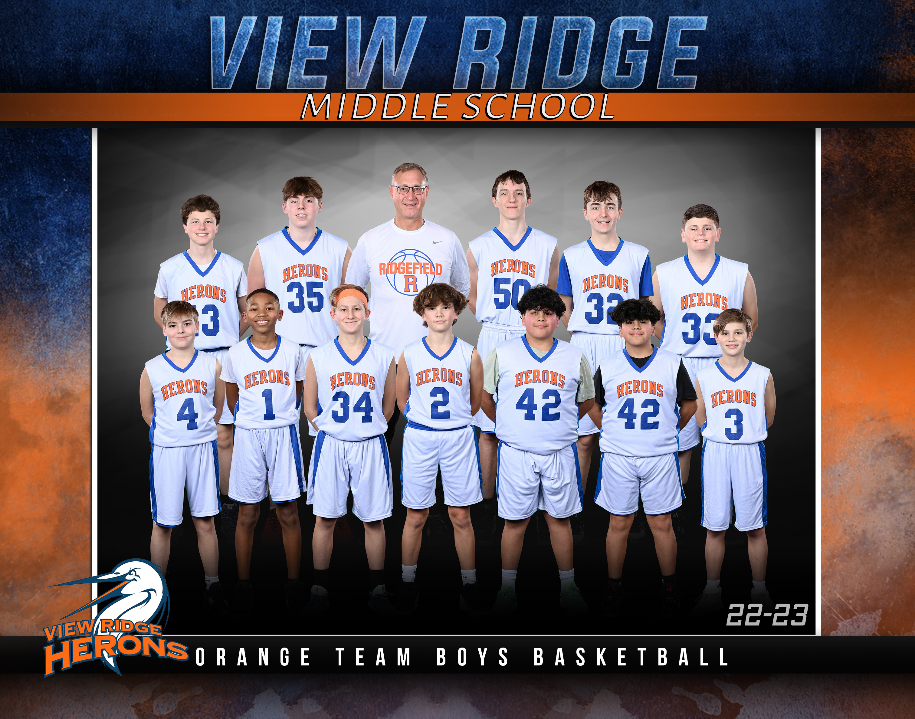 2023 Orange Boys' Basketball Team