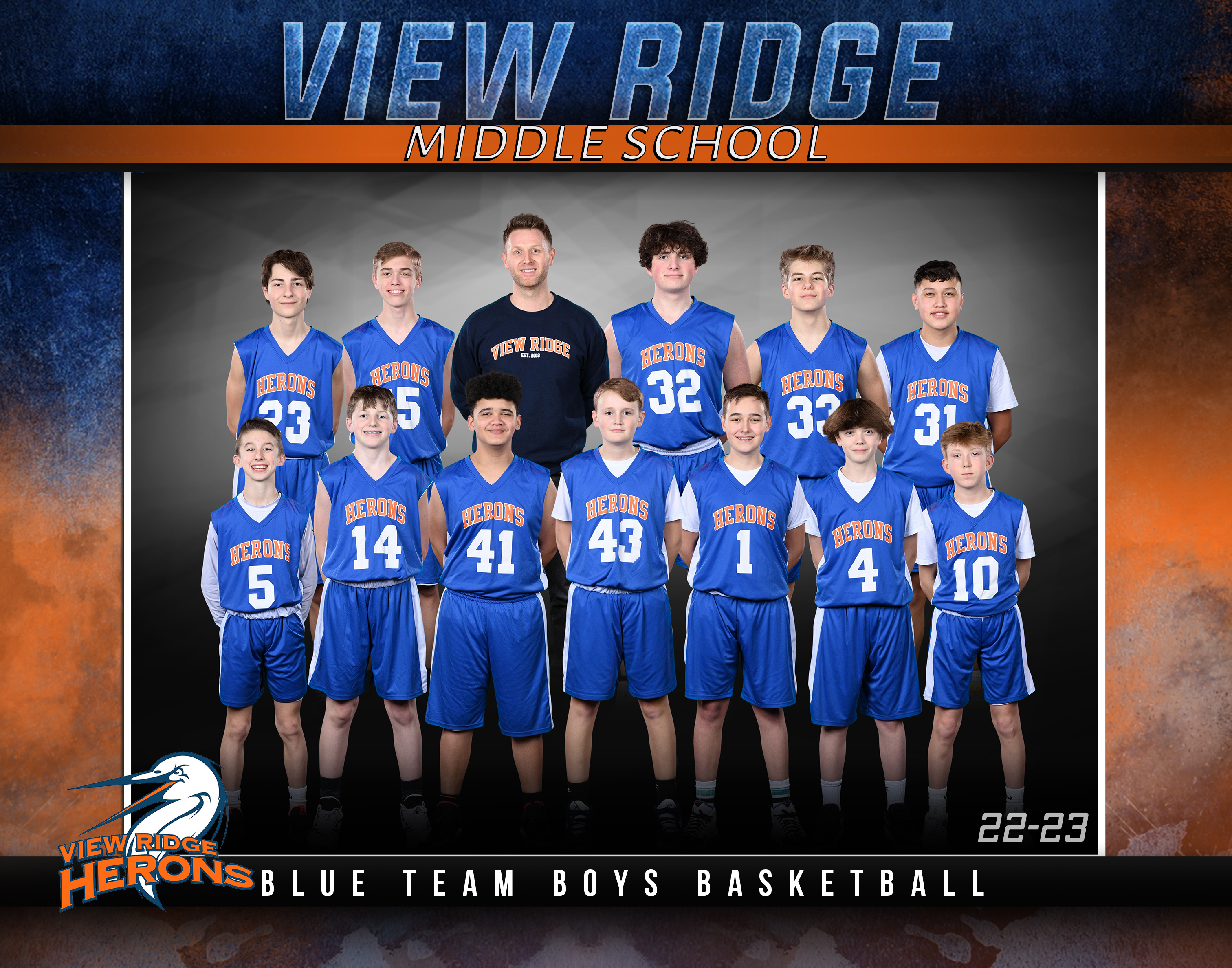 2023 Blue Boys' Basketball Team