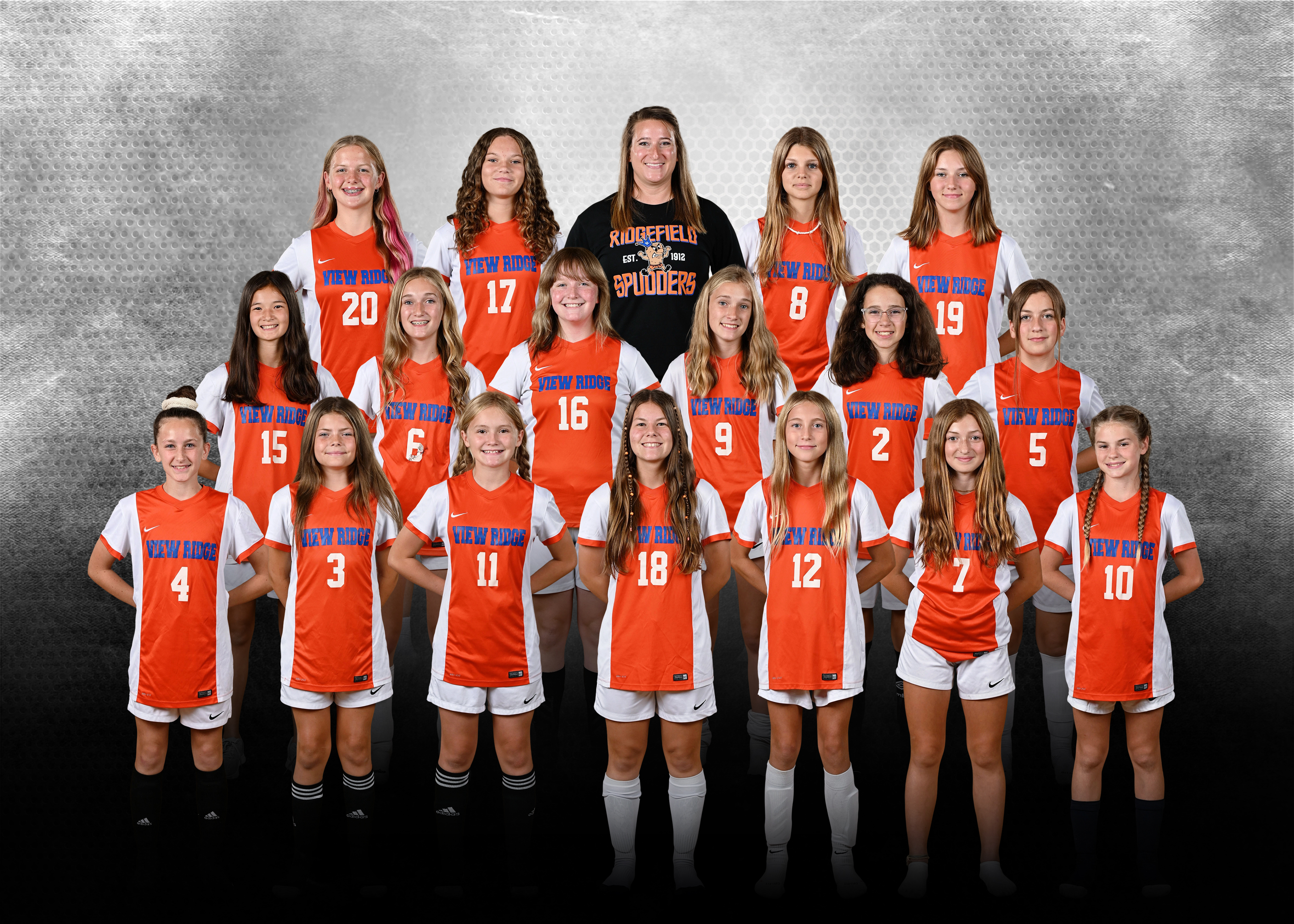 2023 Girls' Orange Soccer Team