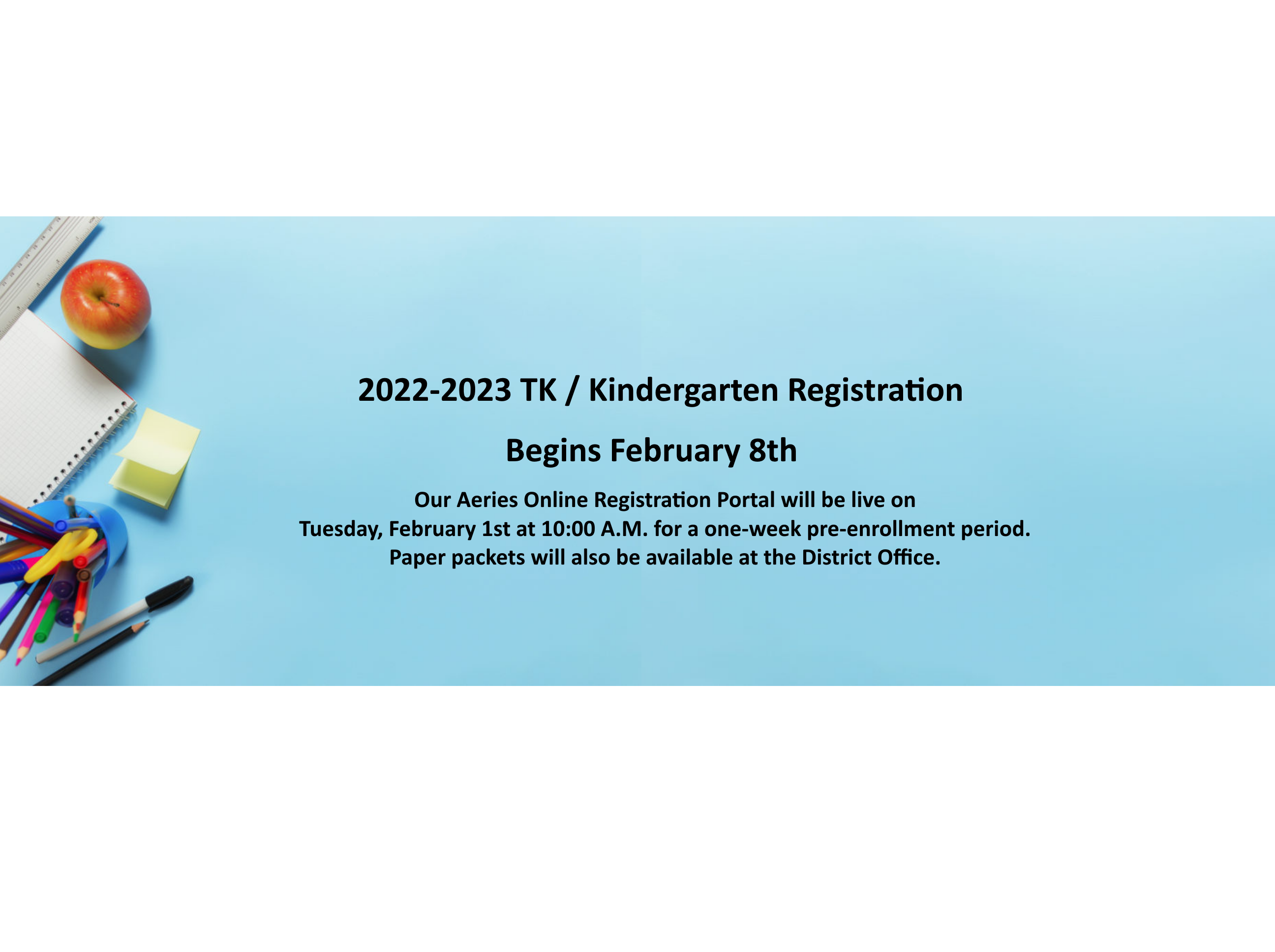 2022-2023 TK & Kindergarten Registration