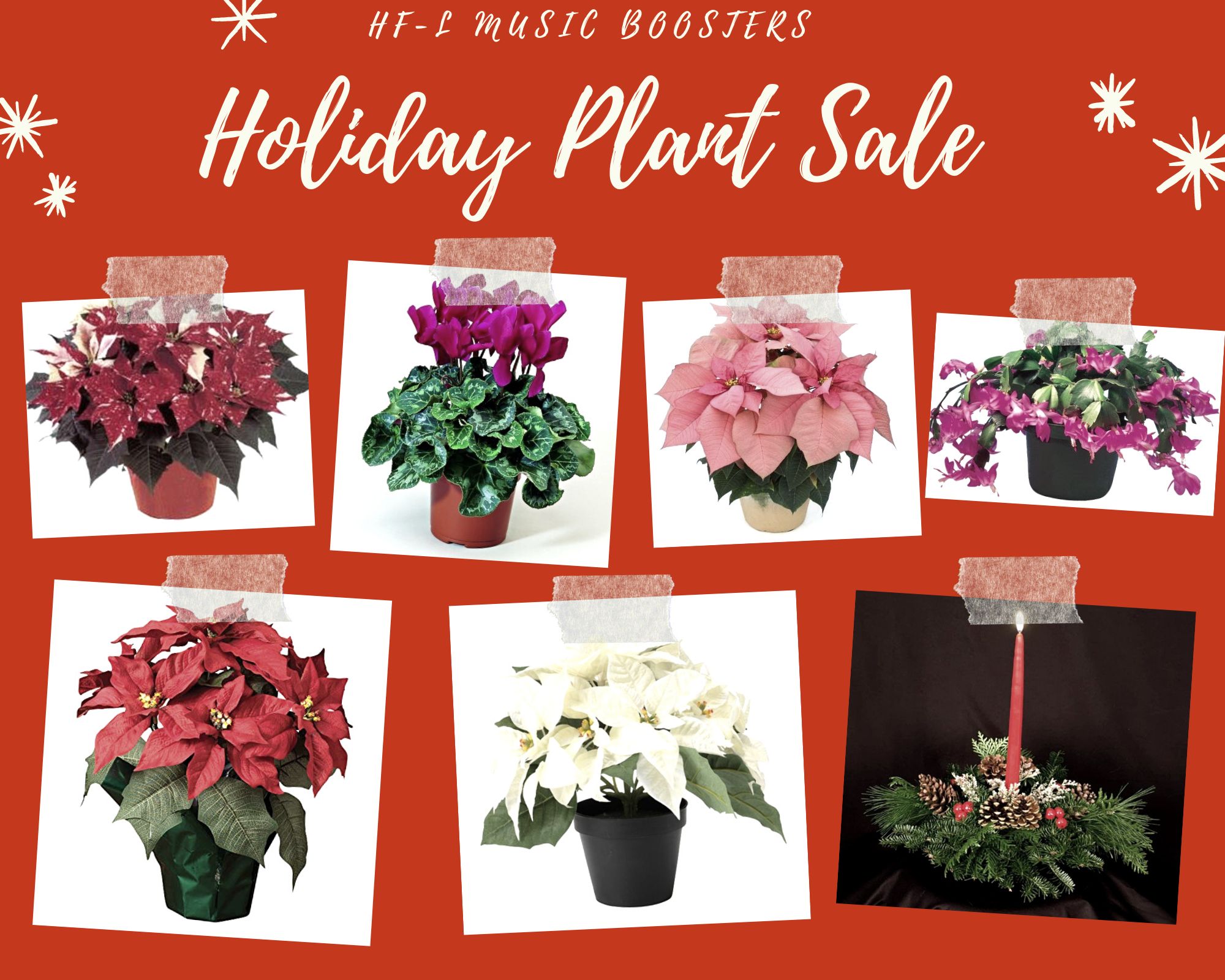 music boosters holiday plant sale