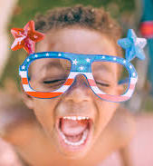Child with funny glasses