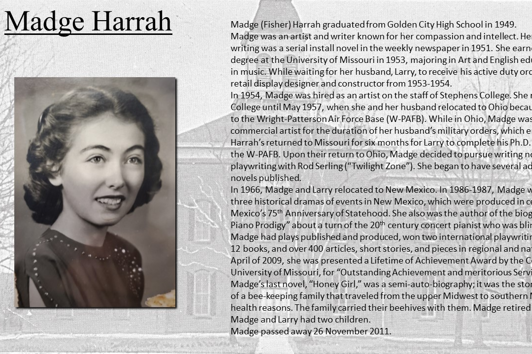 Madge Harrah Information