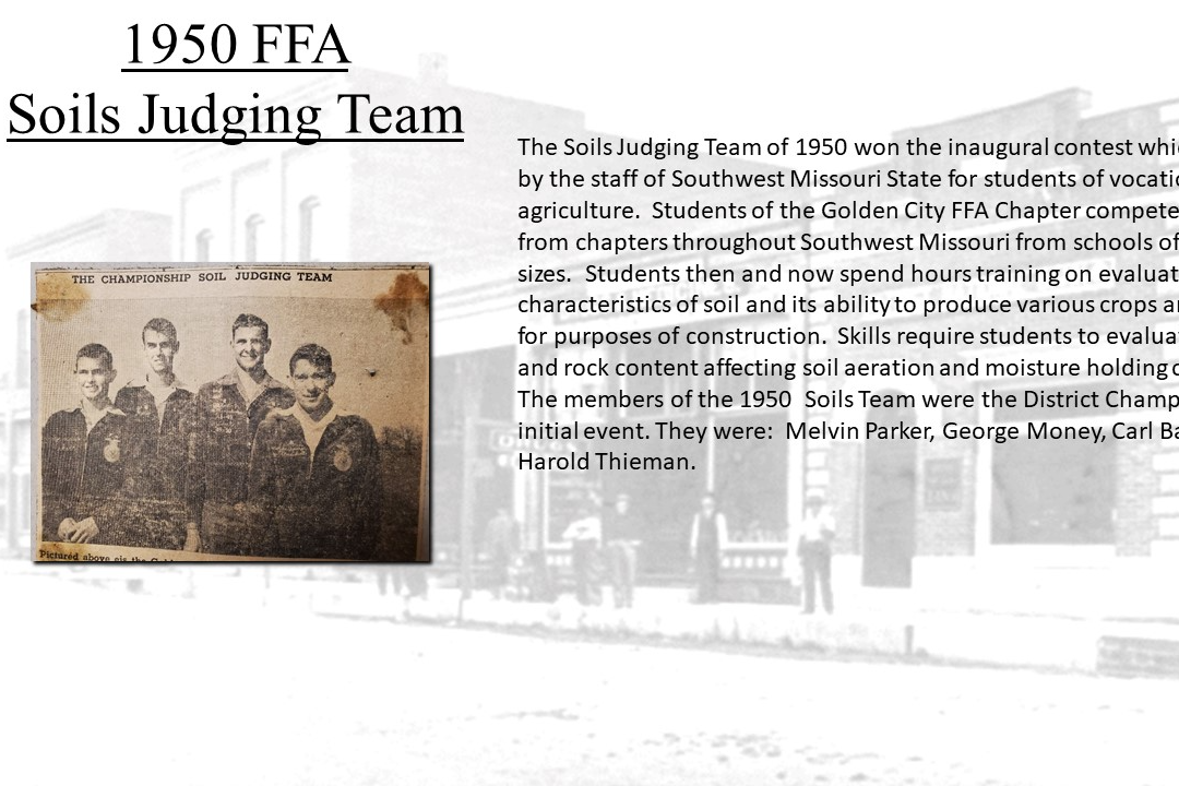 1950 FFA Soils Judging Team