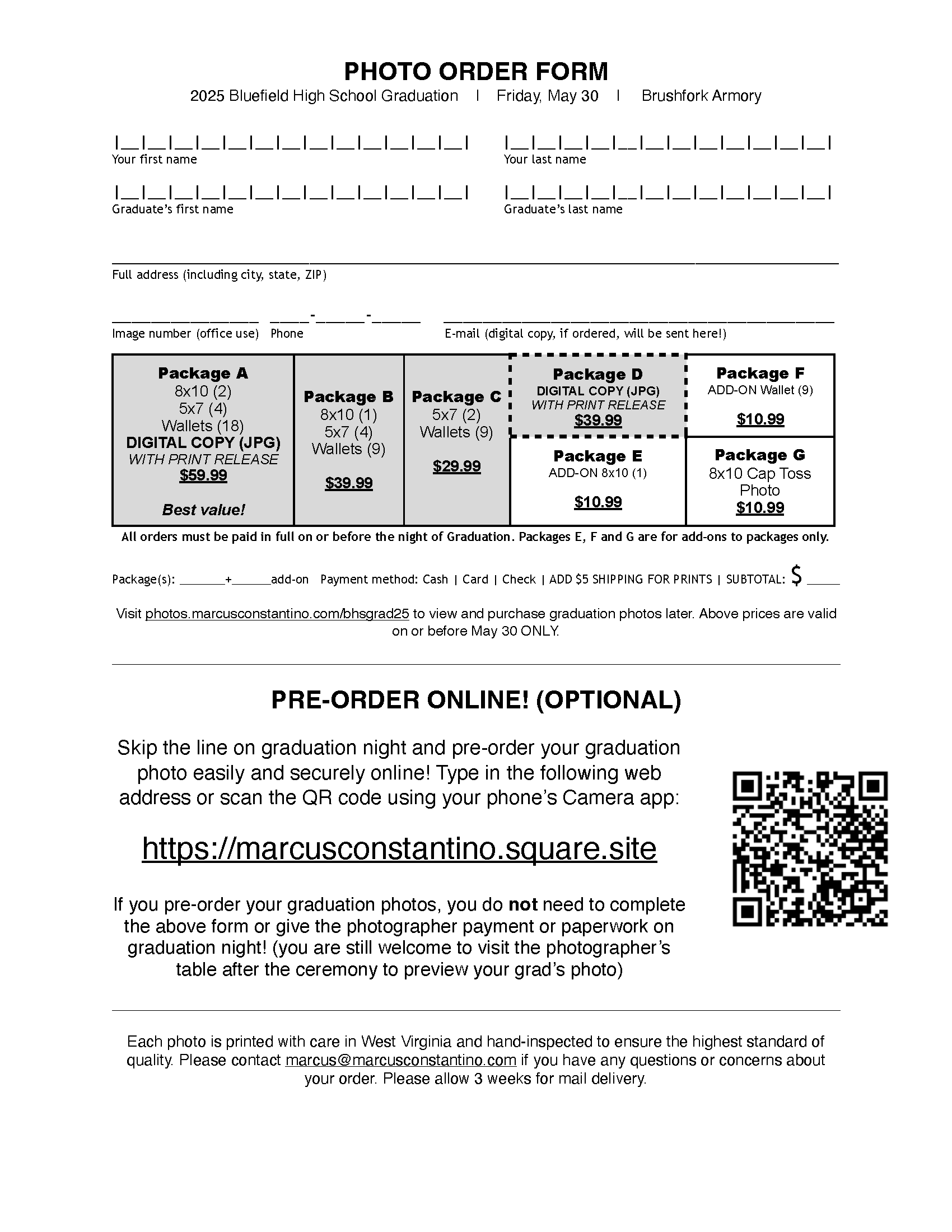 order form