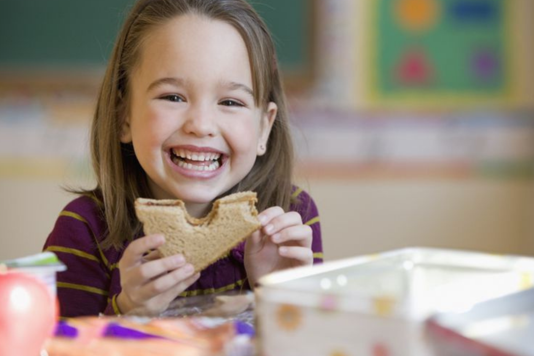 Girl eating a sandwich