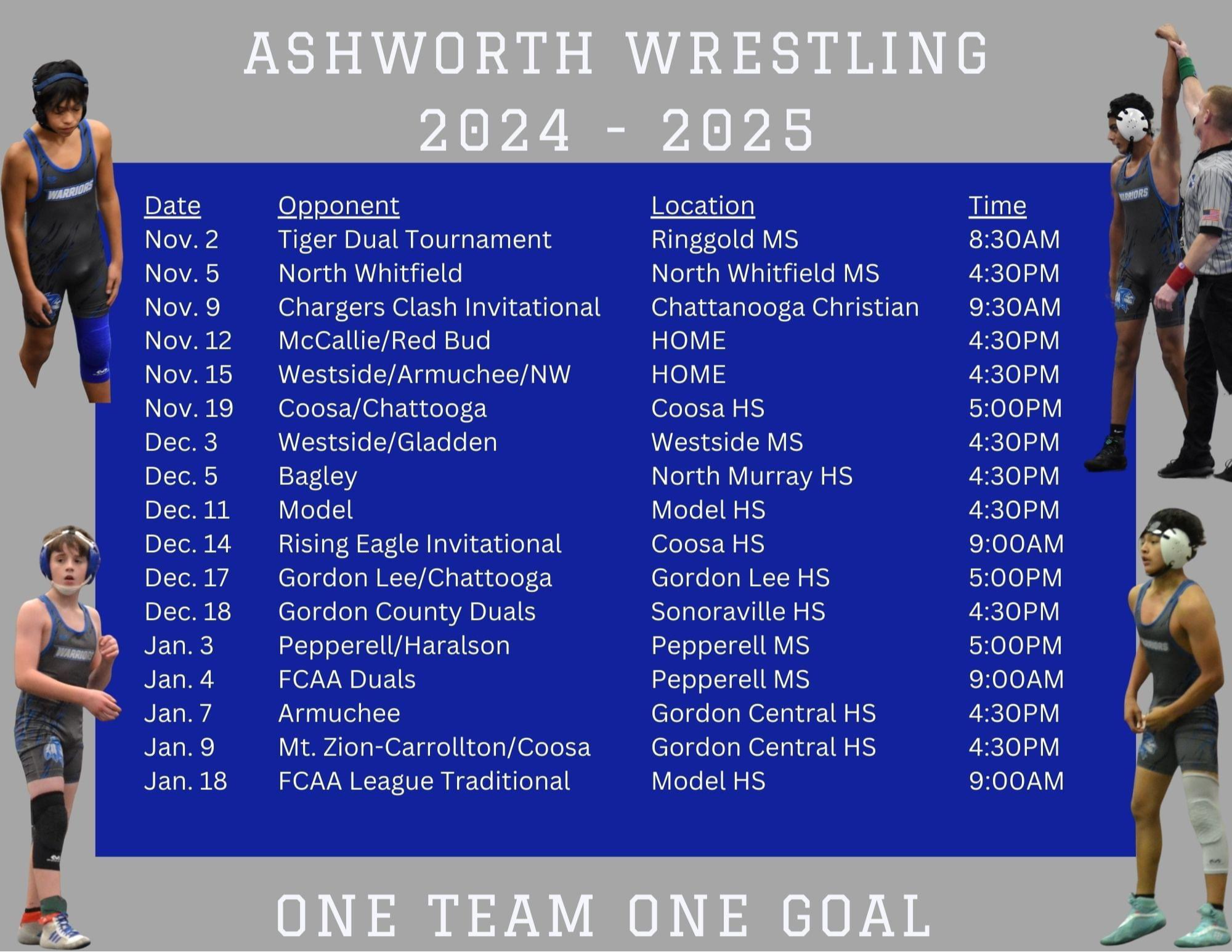 wrestling schedule