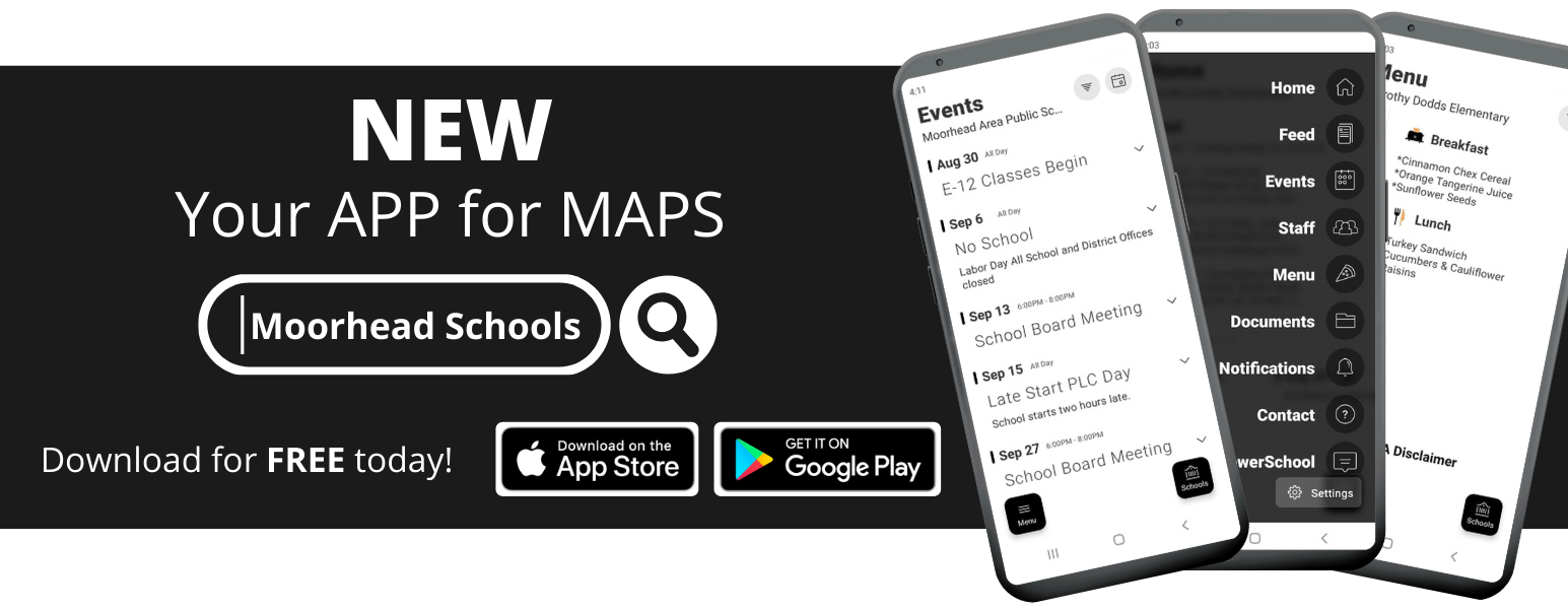 New app for maps! Search Moorhead Schools to download