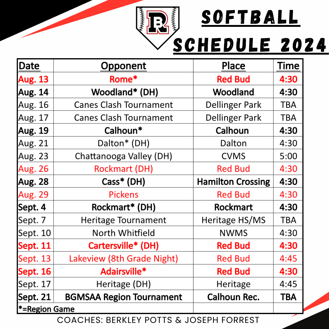 2024 Schedule