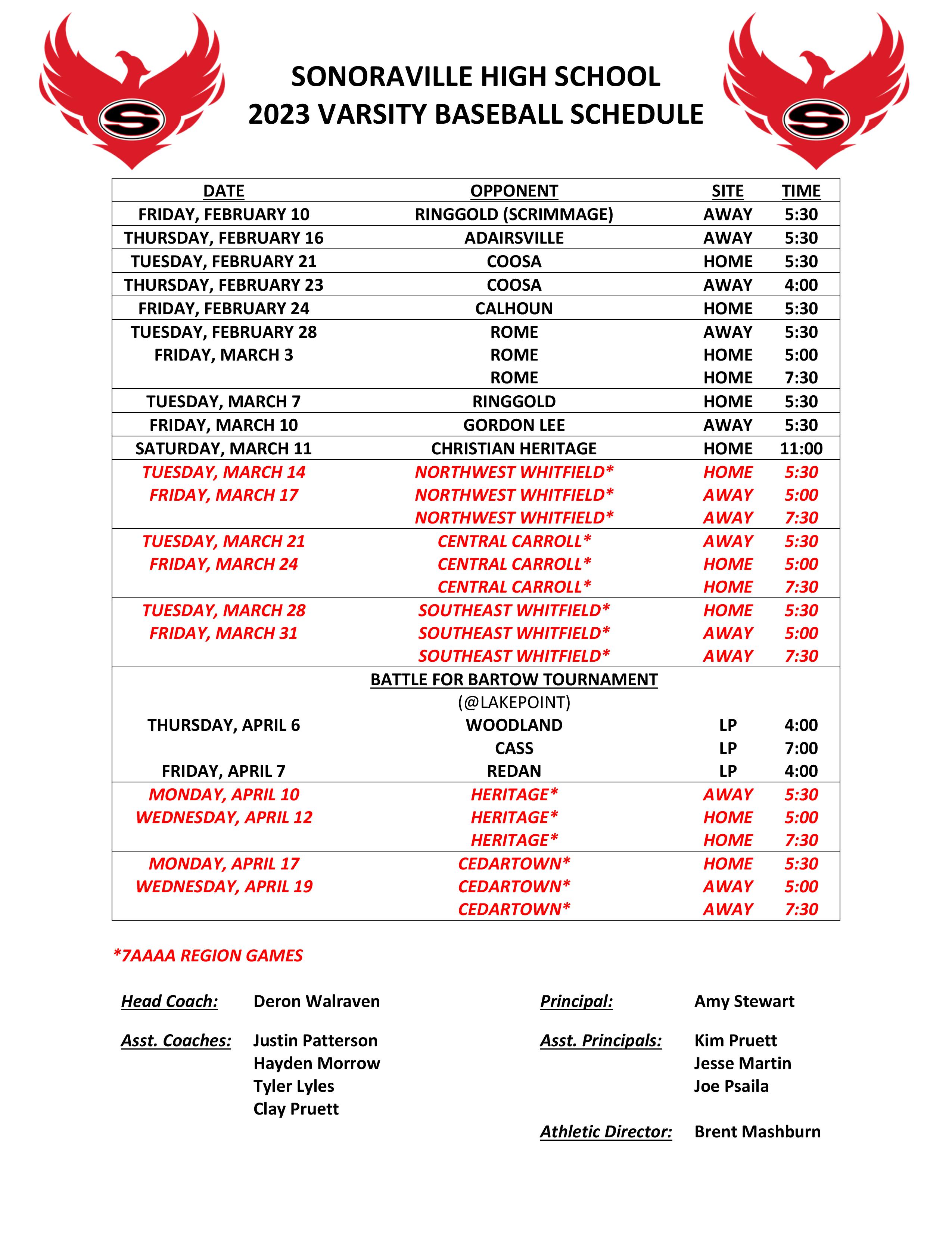 SHS Phoenix Baseball | Sonoraville High School