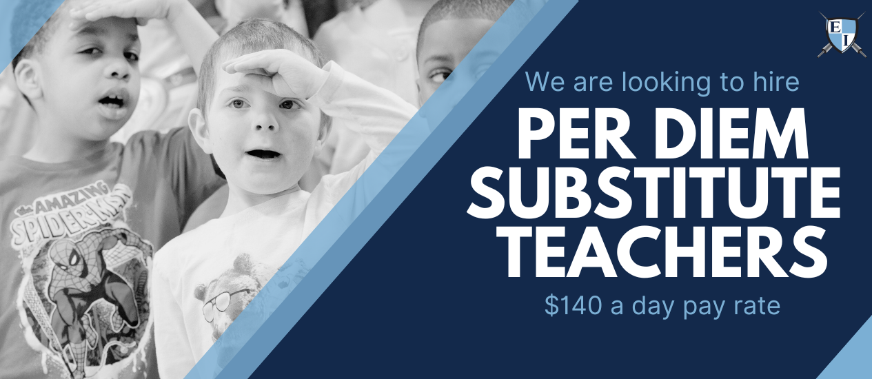 We are looking to hire Per Diem Substitute Teachers.  $140 a day pay rate.  Apply now!