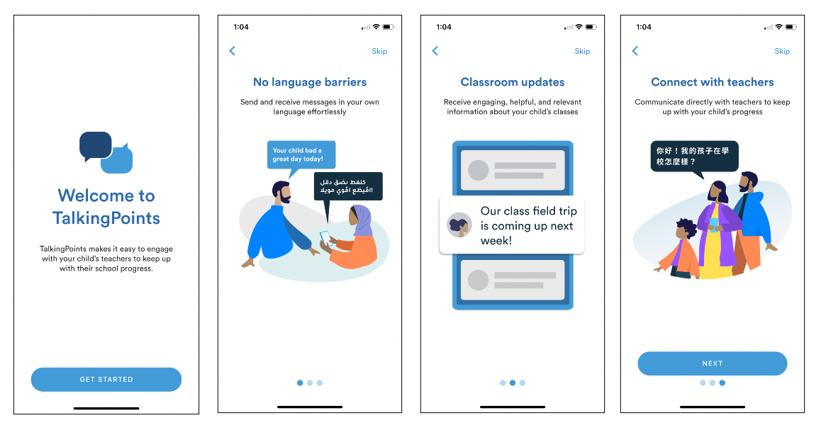 Welcome to TalkingPoints, no language barriers, classroom updates, connect with teachers