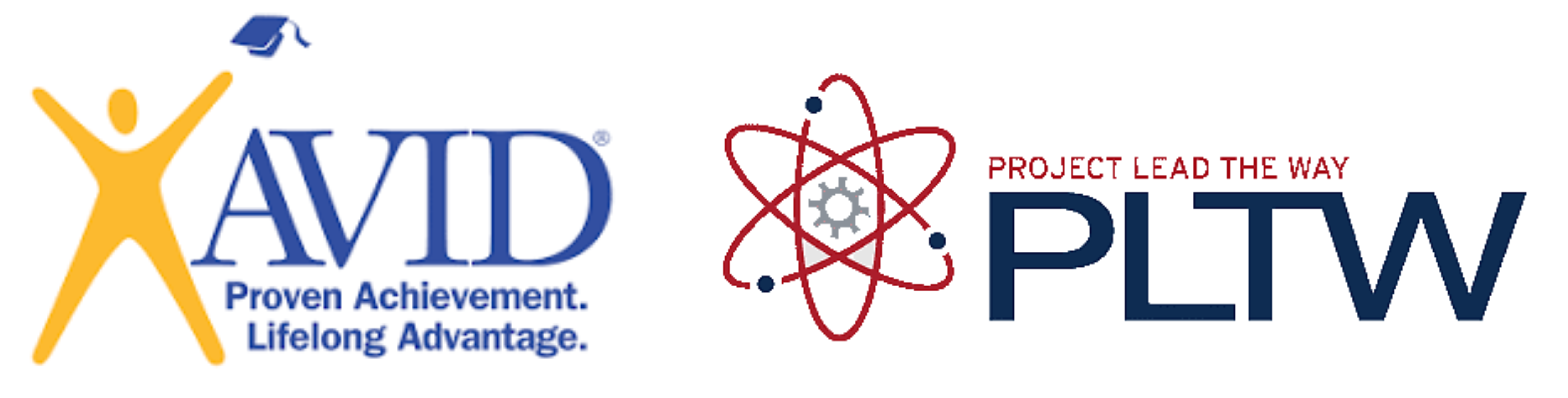 AVID, Project Lead the Way and Act for Education logos