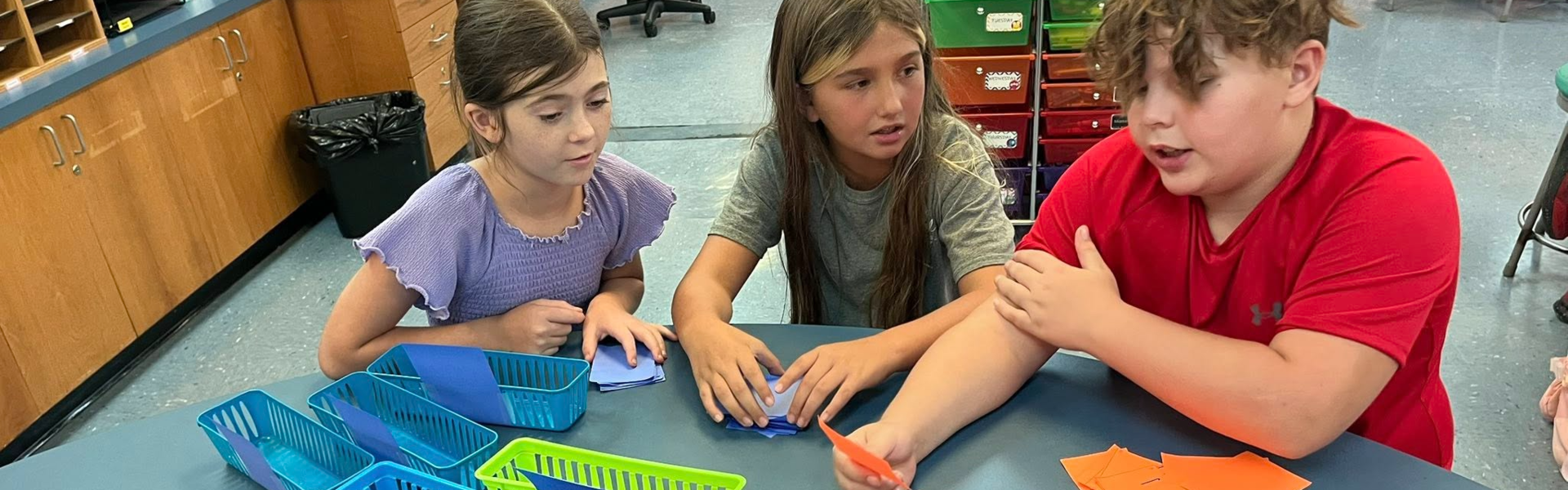 Students collaborating on campus