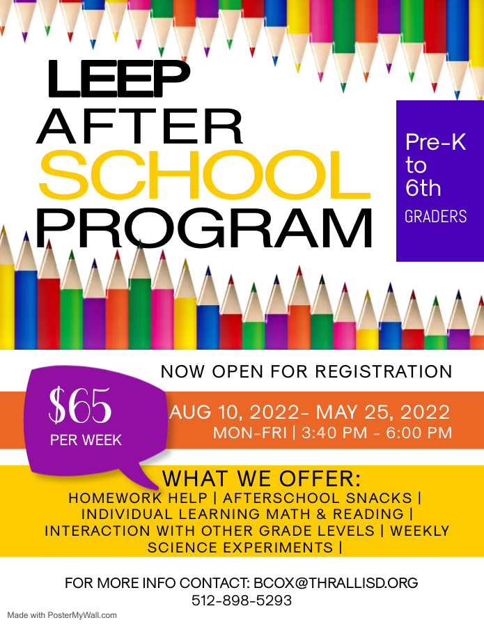 LEEP After School Program | Thrall ISD