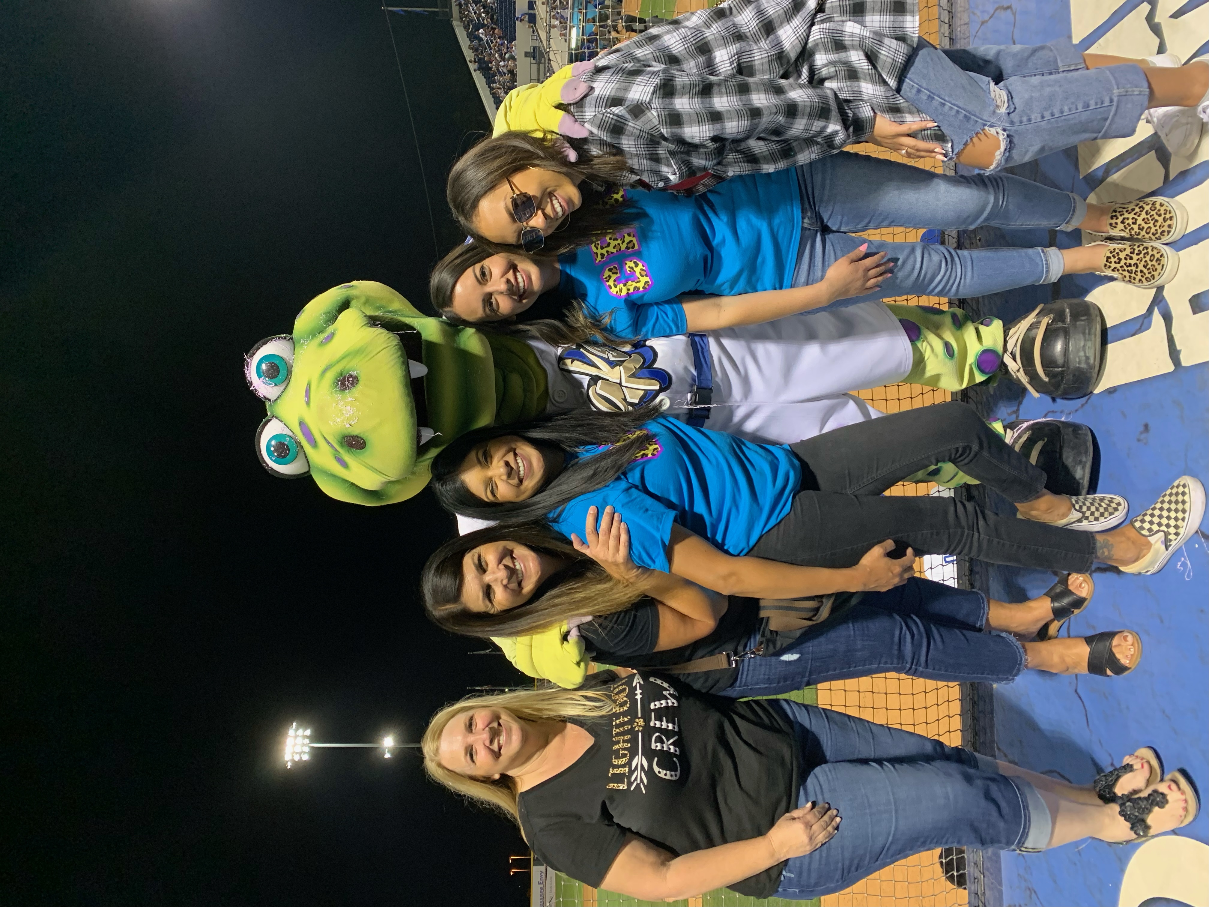 Ms. Medrano with Mrs. Henry, Mrs. Bishop, Mrs. Meza, and Miss Hearn at a Quakes  Game