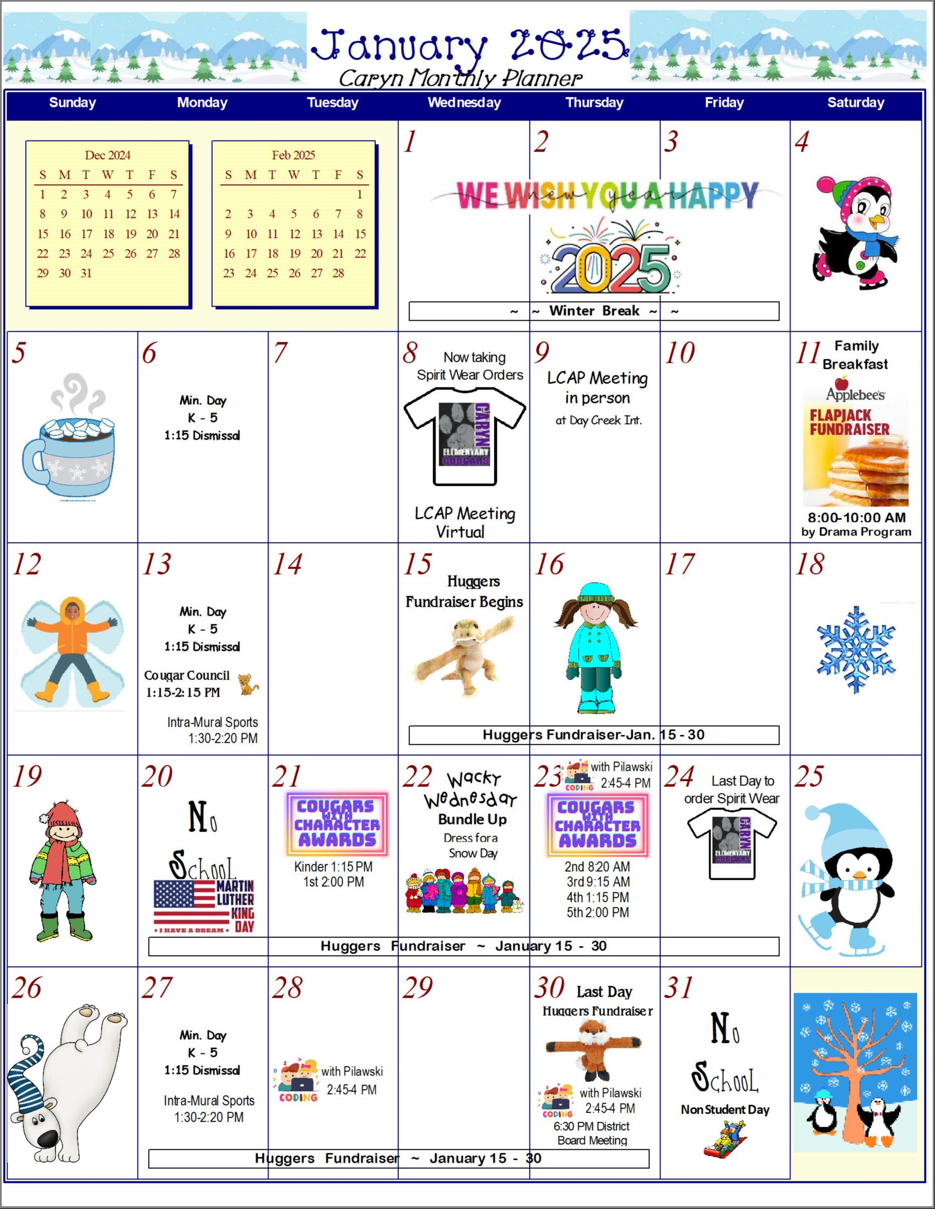 January  Calendar