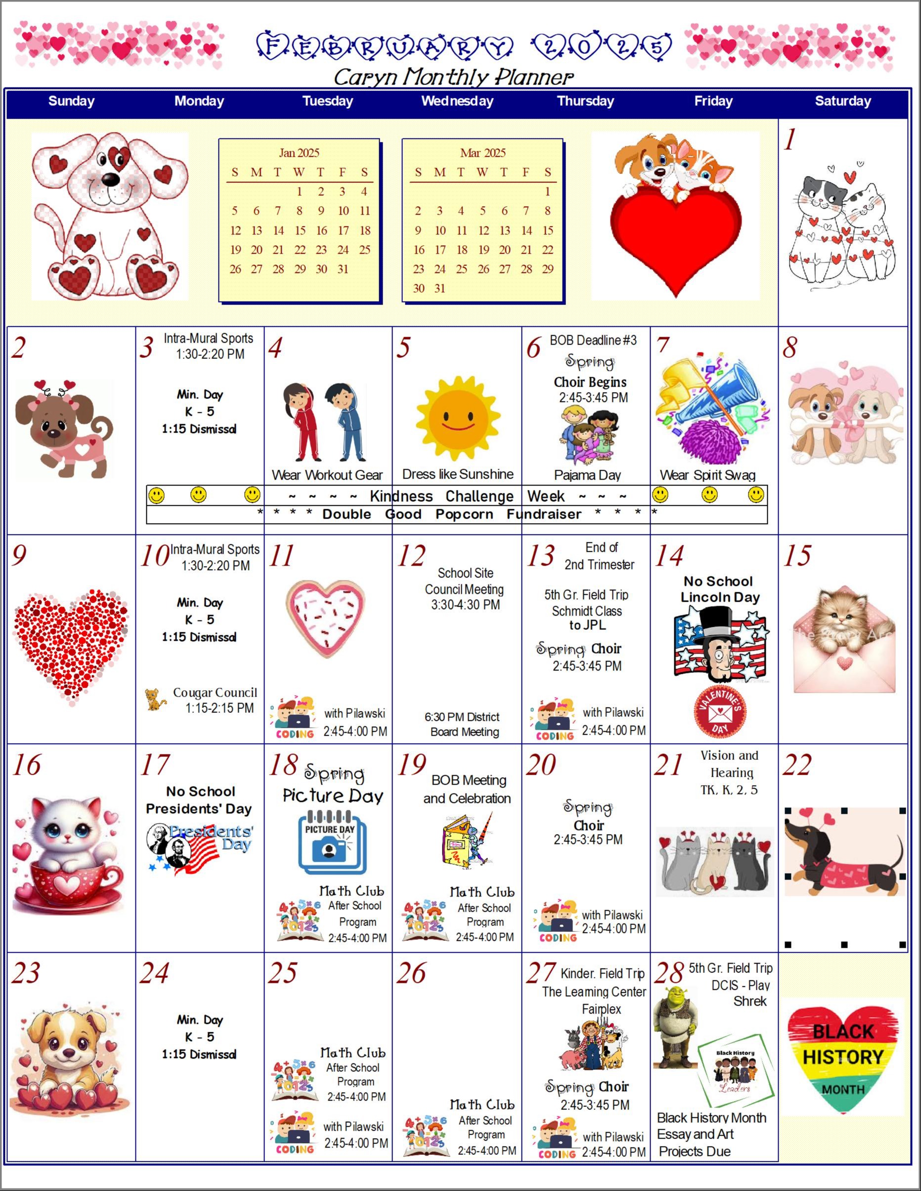 February  Calendar