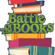 Battle of the books books stacked in tower