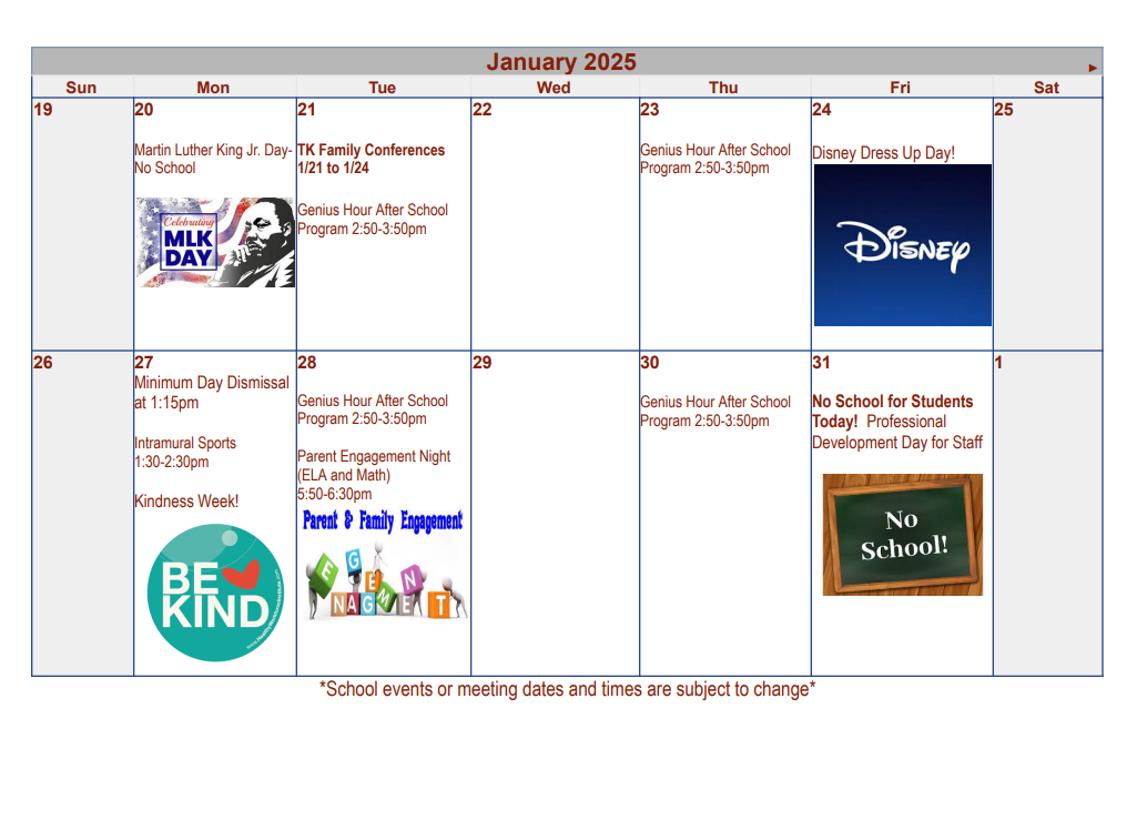 January Calendar Part 2