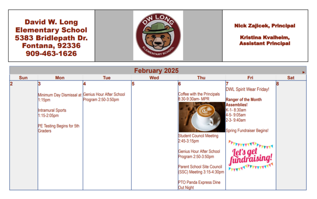 February calendar part 1