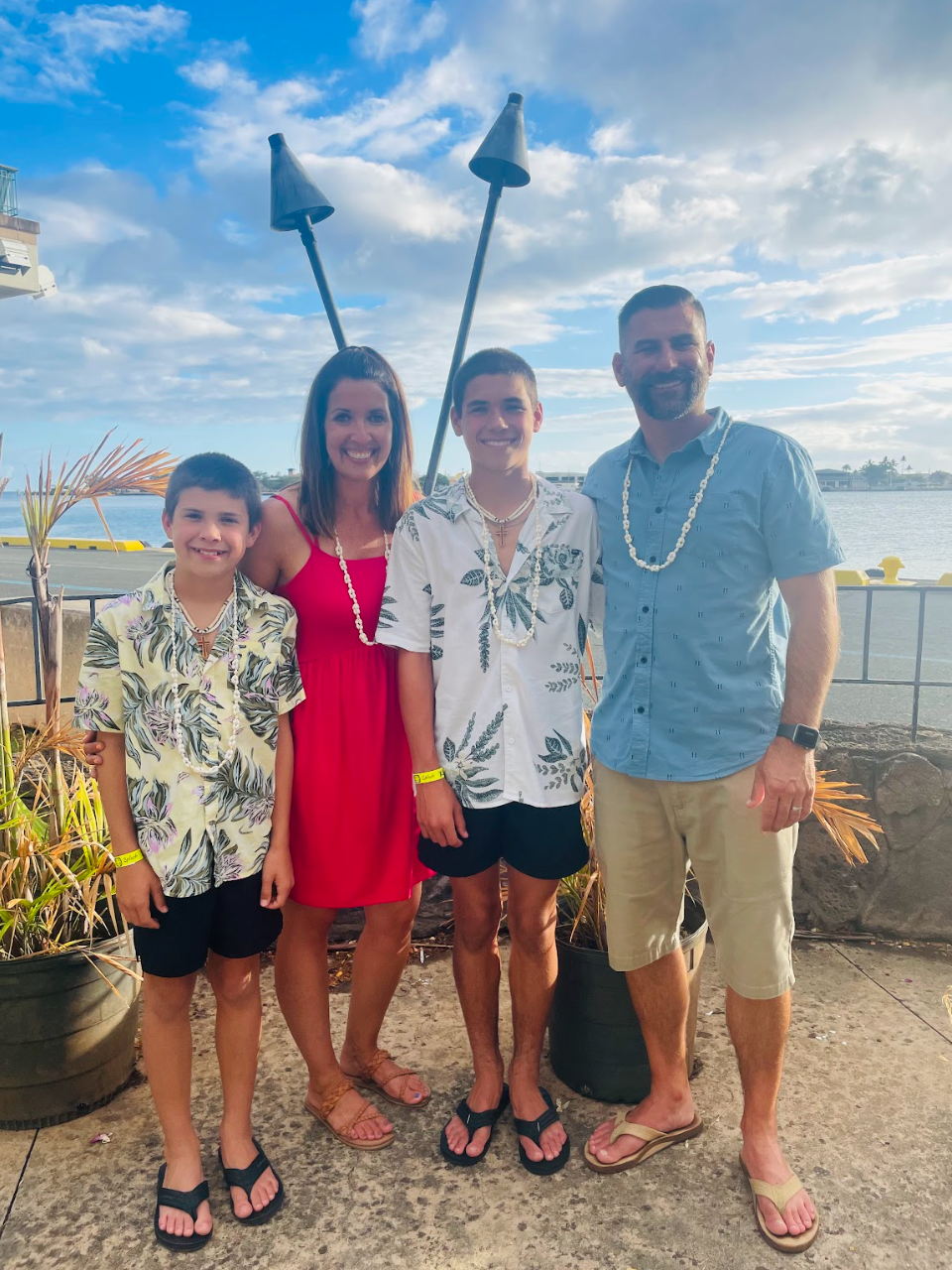 mrs. wilson smiling with her family