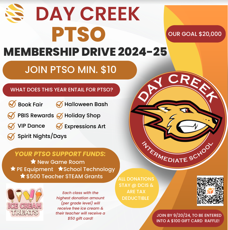 Day Creek PTSO Membership Drive 