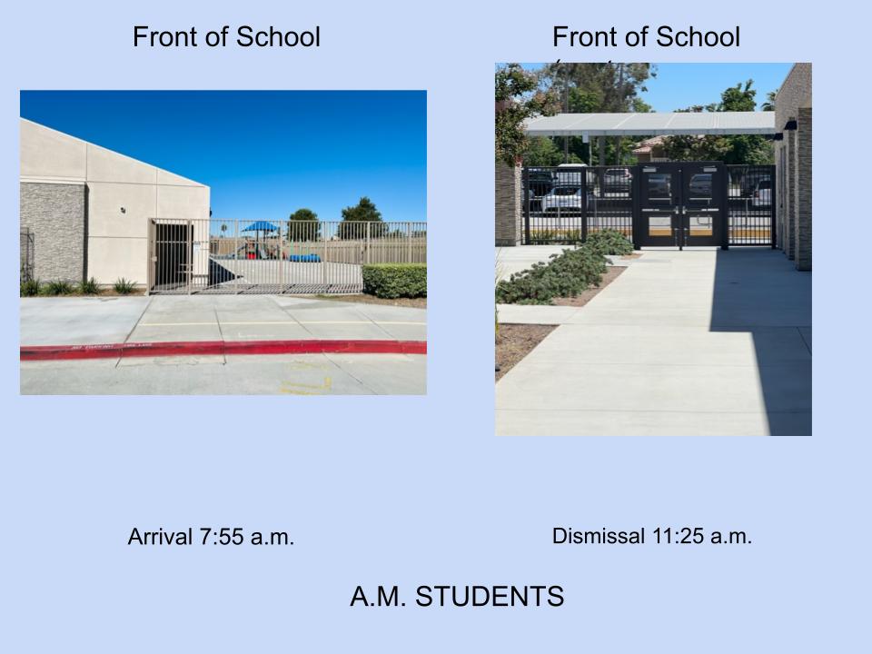 Arrival  and Dismissal Locations