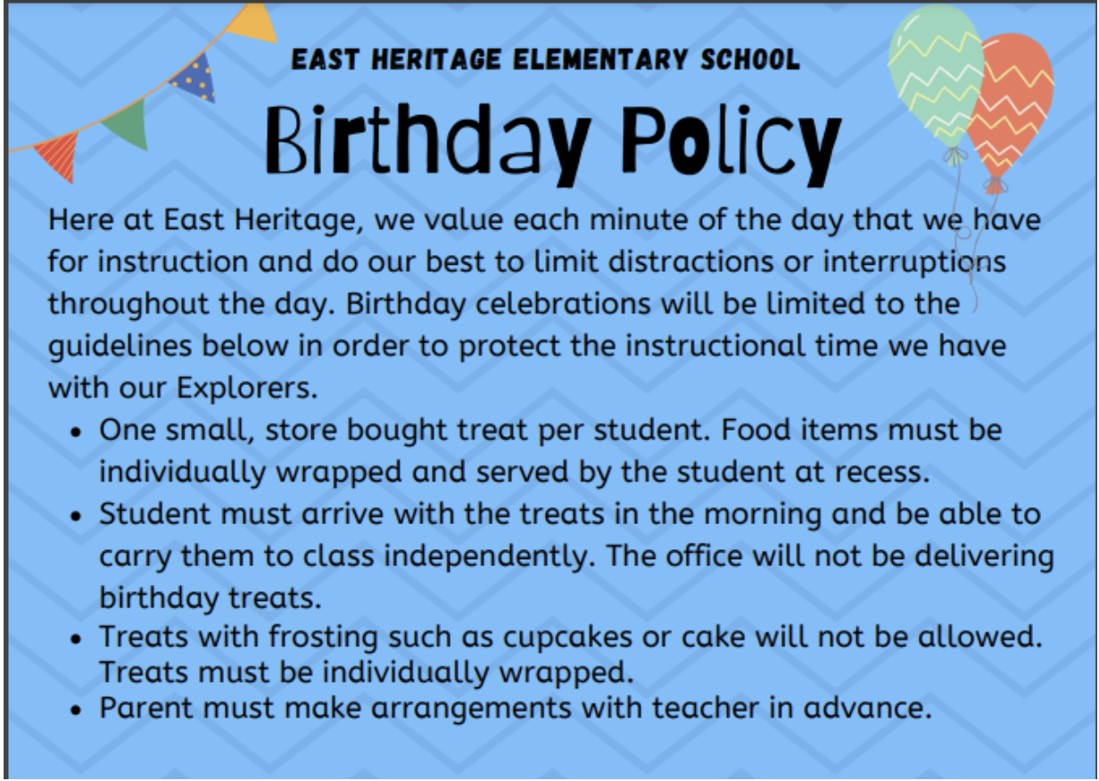 Birthday Policy