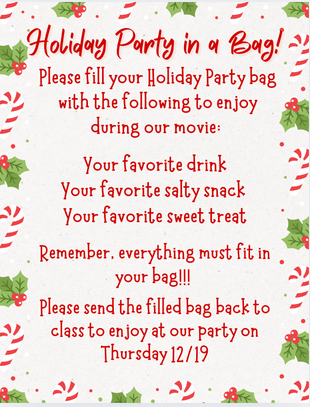 Holiday Party in a Bag 