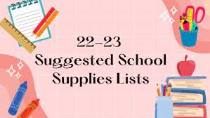 suggested supplies