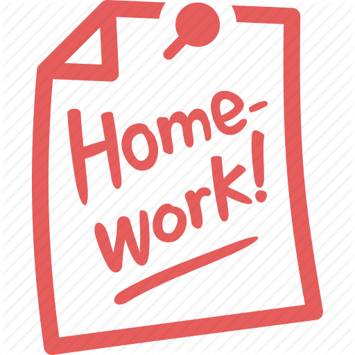 Picture of a piece of paper with the word "Home-work" on it.