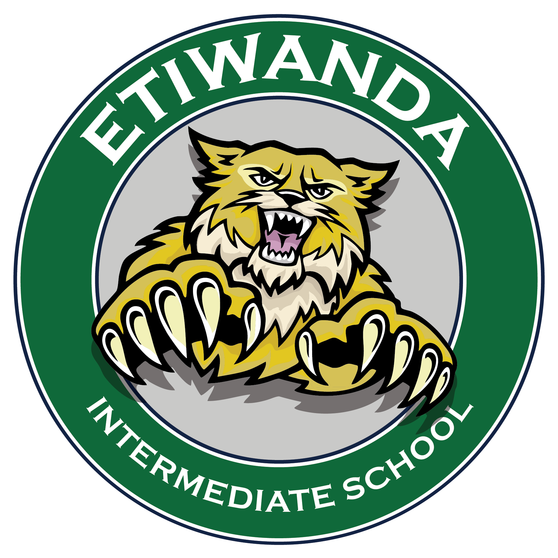 Image if EIS wildcat with text: Etiwanda Intermediate School